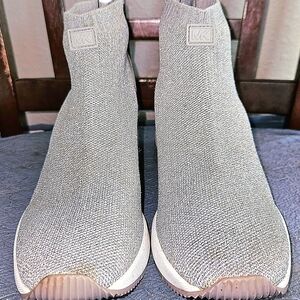 Michael Kors Silver Skyler Stretch-Knit Sock Sneaker